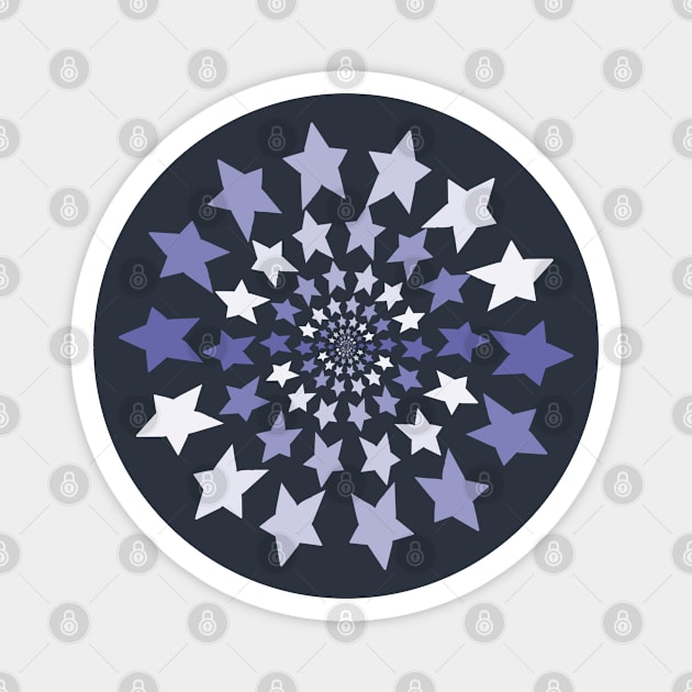 Ever Decreasing Circles Very Peri Star Graphic Magnet by ellenhenryart